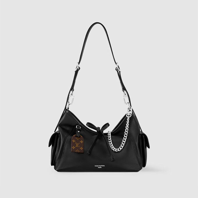 Louis vuitton carryall cargo small wrinkled lambskin hobo bag