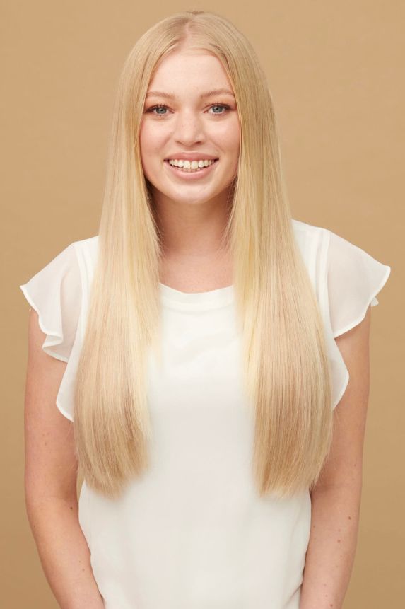 #613 Platinum Blonde Ultra Seamless Tape In Extensions